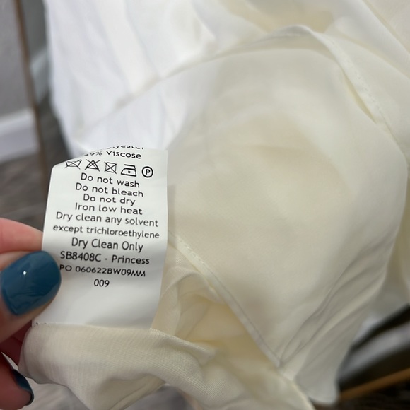 HOUSE OF CB 'Princess' Ivory Georgette Mini Dress NWOT - Picture 9 of 9